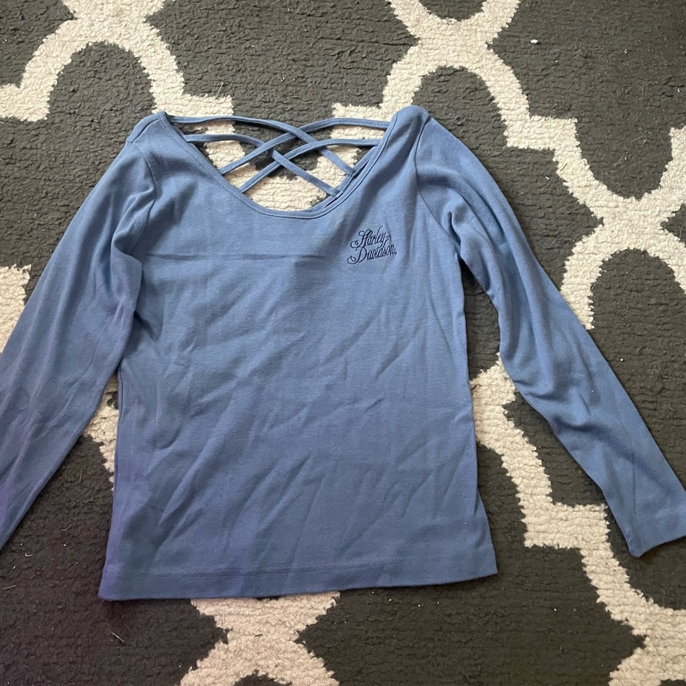 Harley Davidson long sleeve cross back